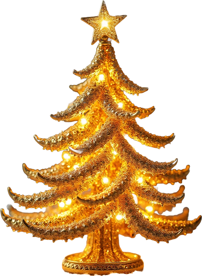 Golden Christmas Tree